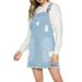 Love Moda Women's Straight Fit Distressed Cotton Denim Dress Overalls