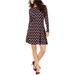 Michael Kors Womens Chevron Printed Flare Sweater Dress