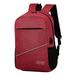 Jocestyle 3pcs/set Solid Color Backpack Preppy Men School Laptop USB Knapsack (Red)