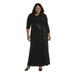 R&M Richards Womenâ€™s Plus Size Cascade Embroidered Gown