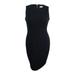 Calvin Klein Women's Textured Crepe Sheath Dress (12, Black)