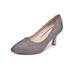 Avamo - Women Court Shoes Ladies Wide Fitting Classic Casual Formal Work Low Kitten Heel