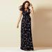 Egmy Women'S Floral Short-Sleeved Dress Pregnant Women Maternity Long Dress