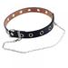 Women Belt Adjustable Black Double/Single Eyelet Grommet Leather Buckle Belt PU leather casual jean belt