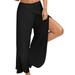 Niuer S-5XL Women Sporty High Split Mid Waisted Pants Comfy Track Pants Activewear for Pilates Yoga Dancing Running