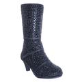 Event99K by Forever Link, Kids Tall Rhinestone Crystal Glitter Boots - Girl Shimmering Dress Shoe