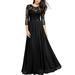 Sexy Dance Womens Round Neck Wedding Bridesmaid Long Maxi Dress Formal Evening Party Prom Gown Ladies Maxi Dress Cocktail Evening Party Long Sundress