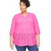 Catherines Women's Plus Size Blue Ridge Meadow Top