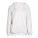 Women Plus Size Casual Knit Parka Hoodie Long Sleeve Knitted Sweaters Top Blouse Women Solid Color Hat Collar Long Sleeve Zipper Casual Velvet Plush Keep Warm Sweater Loose Tops White L