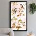 Red Barrel Studio® Blushing Birds I - Picture Frame Painting on Canvas Canvas, Solid Wood in Blue/Green/Indigo | 42.5 H x 22.5 W x 1.5 D in | Wayfair