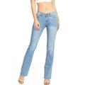 Wax Jeans Women's Juniors Mid Rise Slimming Bootcut Jeans (0, Light Denim)