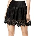 Mare Mare Joan Crochet-Lace Mini Skirt Black
