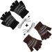 2 PACK USB Heating Winter Gloves Women Hand Warm Gloves USB Heater Fingerless Warmer Mitten Gloves