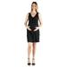 24seven Comfort Apparel Short Sleeve Empire Waist Maternity Knee Length Dress