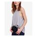 FREE PEOPLE Womens Gray Sleeveless Halter Top Size XS