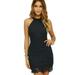 Women Sexy Halter Lace Dress Cocktail Party Bodycon Sleeveless Mini Dress