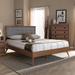 George Oliver Ejler Tufted Platform Bed Wood & /Upholstered/Linen in Gray | 58.3 H x 57 W x 78 D in | Wayfair FC201D34740B4C7FADFF028A2B61906A