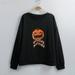 Lixada Women's Pumpkins Graphic Sweatshirts Cute Hoodies O-Neck Long Sleeve Casual Loose Fit Pullover Shirts Tops Holiday Autumn