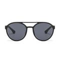 Jocestyle Punk Round Sunglasses Goggle Women Men Driving Sun Glasses (Matte Grey)