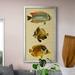 Dovecove Trio of Tropical Fish II - Picture Frame Painting on Canvas Canvas, Solid Wood in Blue/Green/Indigo | 26.5 H x 14.5 W x 1.5 D in | Wayfair