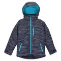 Arctic Quest Girl's Spacedye Windproof Waterproof Winter Ski Jacket - Size 14-16, Black/Blue Bird