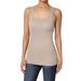 TheMogan Women's PLUS Stretchy Ribbed Knit Fitted Racerback Tank Top Cotton Jersey