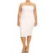 MOA COLLECTION Women's Solid Basic Strapless Bodycon Plus Size Thick Mid-Length Dress/Made in USA