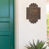 Whitehall Products Signature Series 3-Line Wall Address Plaque Metal in Brown | 17.5 H x 11.5 W x 5.9 D in | Wayfair 1723FP