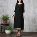 New Women Vintage Dress Split Irregular Hem Casual Loose Boho Long Maxi Dresses