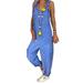 Women's Jumpsuits Casual Long Rompers Wide Leg Baggy Bibs Overalls Harem Pants Plus Cotton Linen Jumpsuits Ladies Summer Bandage Jumpsuit S-5XL