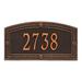 Whitehall Products Personalized Standard 1-Line Wall Address Plaque Metal in Gray/Black | 9 H x 17 W x 0.38 D in | Wayfair 1872BS