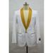 Mens Blazer White ~ Gold Tuxedo Dinner Jacket And Blazer Two Toned