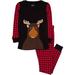 Leveret Kids & Toddler Pajamas Boys Girls 2 Piece PJ's 100% Cotton Full Moose (Size 5 Years)