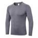 Gargrow Men's Quick-drying Moisture Wicking Performance Long Sleeve T-Shirt, UV Sun Protection Outdoor Active Athletic Crew Top For Sport Fishing Hiking Running S-2XL