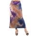 24seven Comfort Apparel Plus Size Comfortable Foldover Maxi Skirt