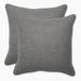 Latitude Run® Graphite Outdoor Square Pillow Cover & Insert Polyester/Polyfill blend in Black | 16.5 H x 16.5 W x 5 D in | Wayfair