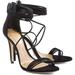 Schutz Amandita Black Multiple Strappy High Heel Pumps OIpen Toe Tie Up Sandals (5)
