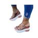 Lacyhop Women's High Heel Platform Wedge Flip-Flops Beach Sandals Fashion Slipper Summer