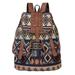 FEAMOS Vintage Print Canvas Ethnic Backpack for Women Girls School Backpacks Drawstring Bohemia Travel Rucksack