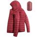 Packable Short Down Jacket Winter Puffer Coat Lightweight Quilted Down Parka Coat Hiking Outwear