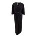 Lauren Ralph Lauren Women's Belted Cape Jersey Gown (14, Black)