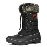 Dream Pairs Women Winter Mid Calf Insulation Waterproof Faux Fur Snow Boots Dp-Canada Black Size 9