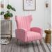 Wingback Chair - Etta Avenue™ Milana 27" W Wingback Chair Velvet/Fabric in Pink | 39 H x 27 W x 29 D in | Wayfair 95A7A31587C1436994CB9667ECA91072