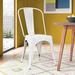 Trent Austin Design® Borowski Slat Back Stacking Side Chair Metal in White | 34 H x 17.5 W x 20 D in | Wayfair 8A5F1699B7684A84AAE4D7E1ADACDEE0
