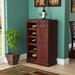 Fleur De Lis Living Kerri Bar Cabinet Wood in Brown | 42.72 H x 14.96 D in | Wayfair FDLL5496 42212736