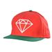 Diamond Supply Co. Rock Logo Snapback Hat Cap-Green/Red