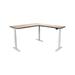 Inbox Zero D'Orlando Height Adjustable L-Shape Standing Desk Wood/Metal in Brown/Gray | 46.4 H x 66 W x 24 D in | Wayfair