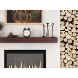 Dogberry Collections Modern Farmhouse Fireplace Shelf Mantel, Wood in Brown | 5.5 H x 36 W x 6.25 D in | Wayfair m-farm-4862-mhog-none