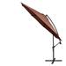 Arlmont & Co. 116.5" x 98.5" Round Cantilever Umbrella, Steel in Red | 78.8 H x 116.5 W x 98.5 D in | Wayfair FABF0944988D40F9A6652A895CCD2C66