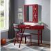 Mason & Marbles Vanity Table Metal in Red | 30 H x 47 W x 17 D in | Wayfair D1E46729332C4004A18CE136650F4DB8